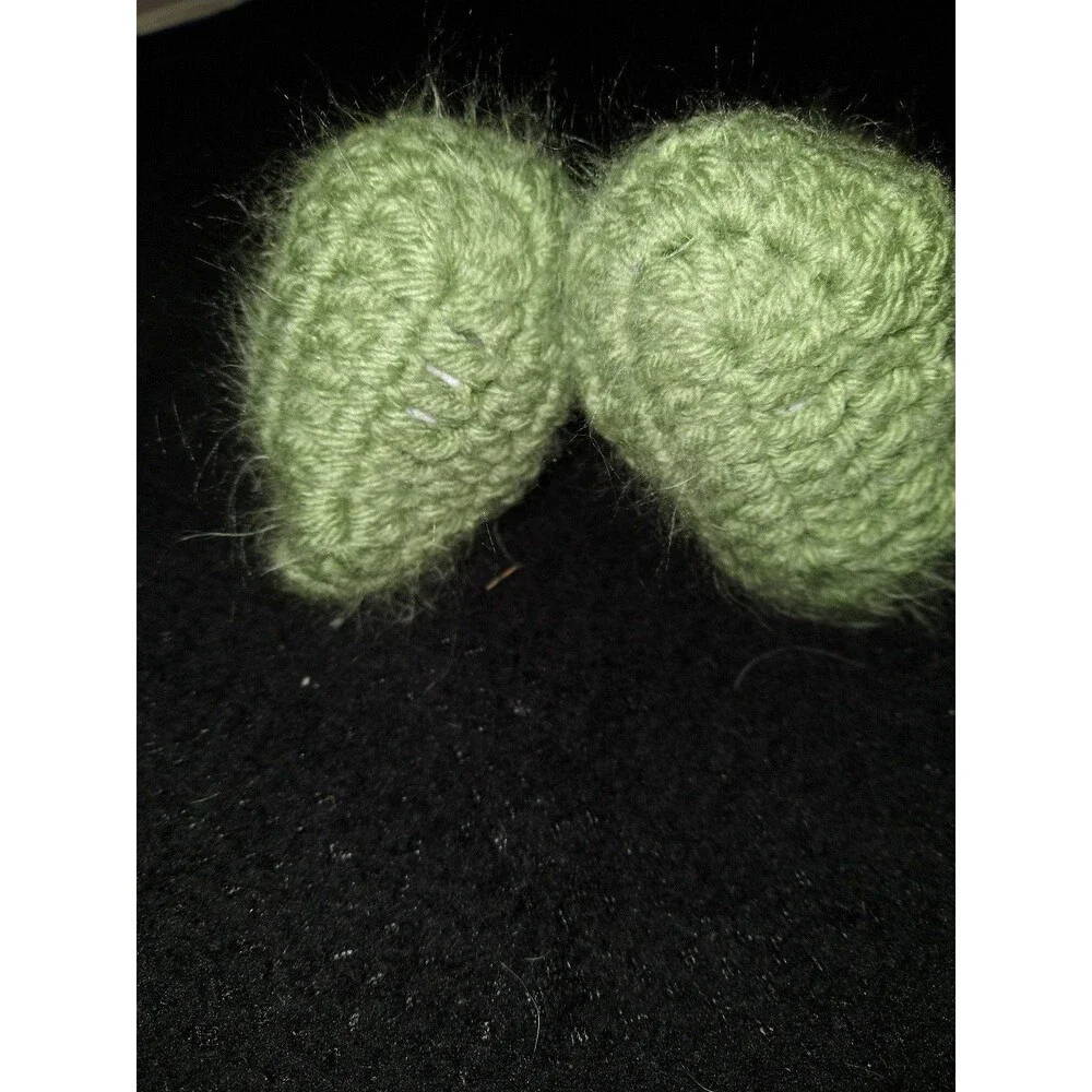 Green Crocheted Baby Booties 4